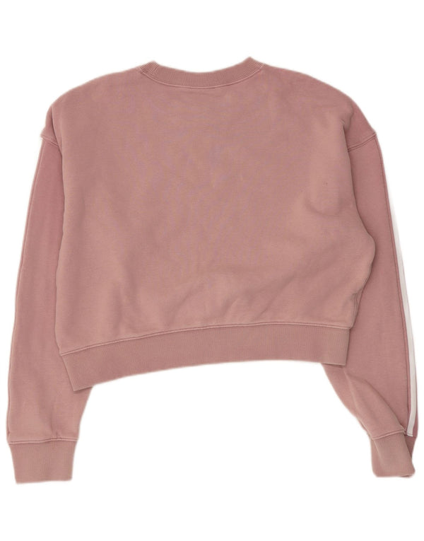 Γυναικεία φούτερ ADIDAS Crop Oversized Jumper UK 10 Small Pink Cotton