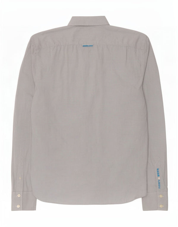 Ανδρικό πουκάμισο Superdry 2XL Λευκό βαμβακερό Gingham