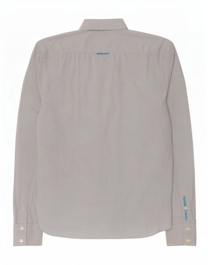 Ανδρικό πουκάμισο Superdry 2XL Λευκό βαμβακερό Gingham