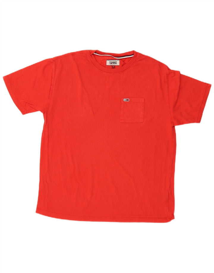 TOMMY HILFIGER Mens T-Shirt Top Small Red Cotton