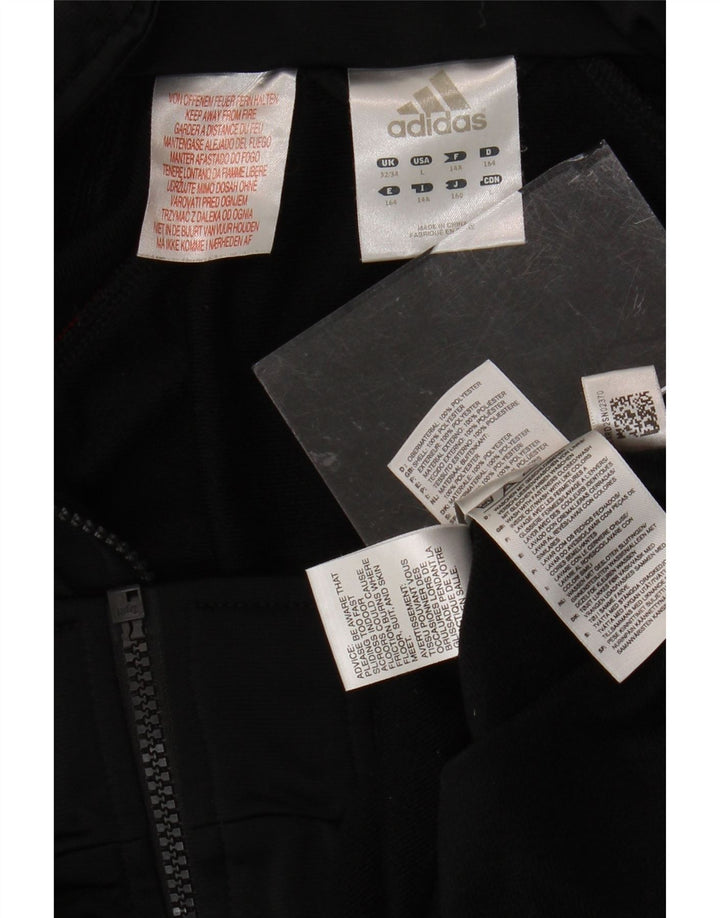 ADIDAS Boys αθλητική φόρμα Top Jacket 13-14 Years Black Polyester