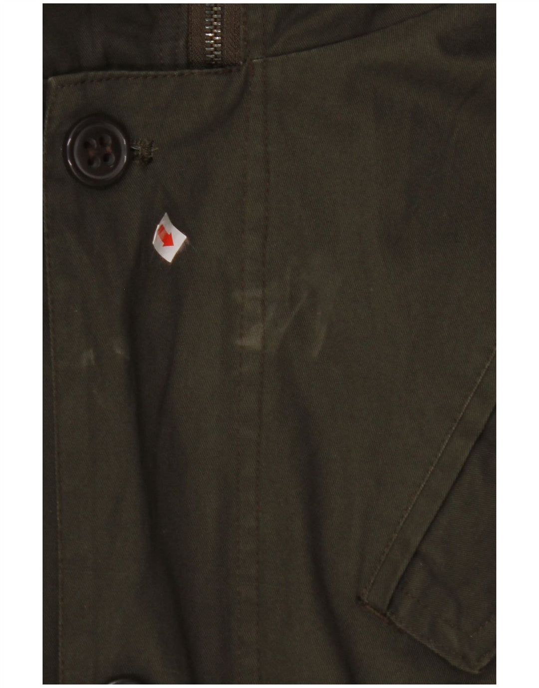 VINTAGE Ανδρικό μπουφάν Parka με κουκούλα UK 40 Μεγάλο Χακί Βαμβάκι