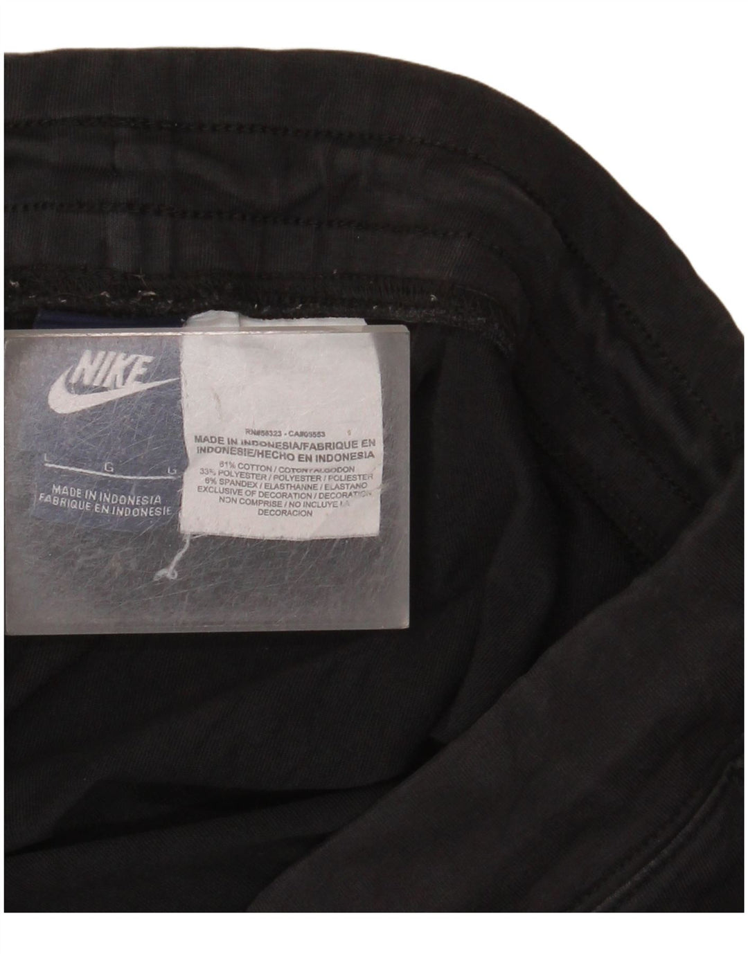 Γυναικεία φόρμα NIKE Παντελόνι UK 14 Large μαύρο βαμβακερό