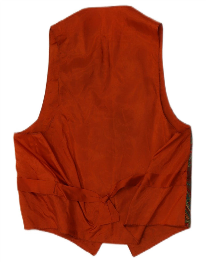 Vintage Ανδρικό Γιλέκο Μικρό Πορτοκαλί Paisley