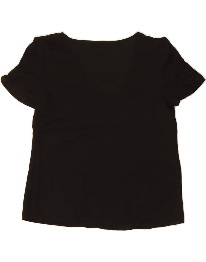 OASIS Womens T-Shirt Top UK 10 Small Black Polyester Vintage Oasis and Second-Hand Oasis from Messina Hembry 