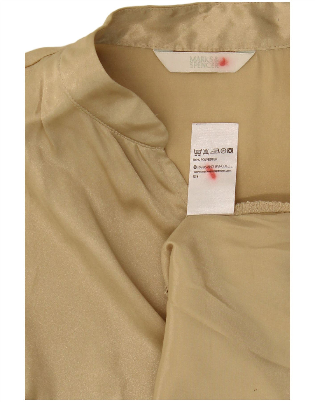 Marks & Spencer Γυναικεία Αμάνικη Μπλούζα Τοπ UK 10 Small Gold Polyester