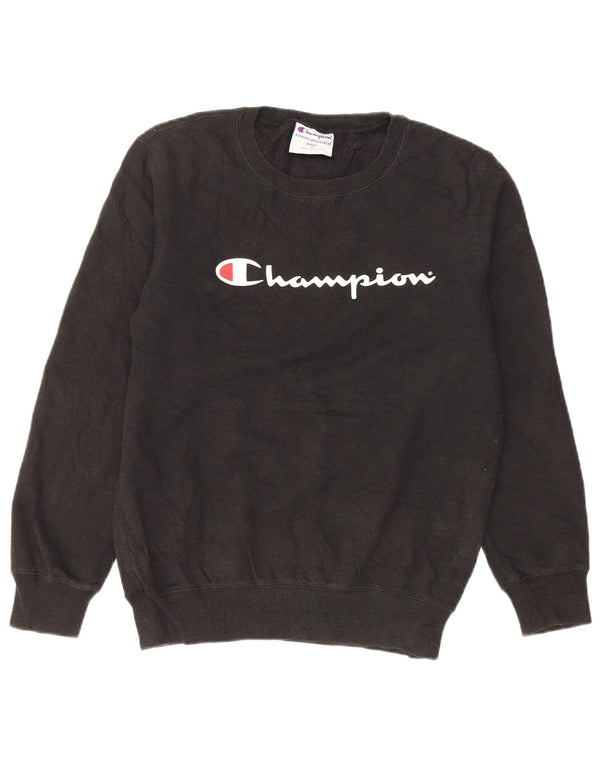 Champion Boys Graphic Φούτερ Jumper 11-12 ετών Μαύρο Βαμβακερό