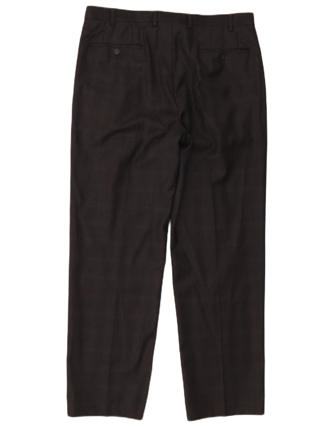 Ανδρικό ίσιο παντελόνι Marks & Spencer W36 L31 Grey Check New Wool