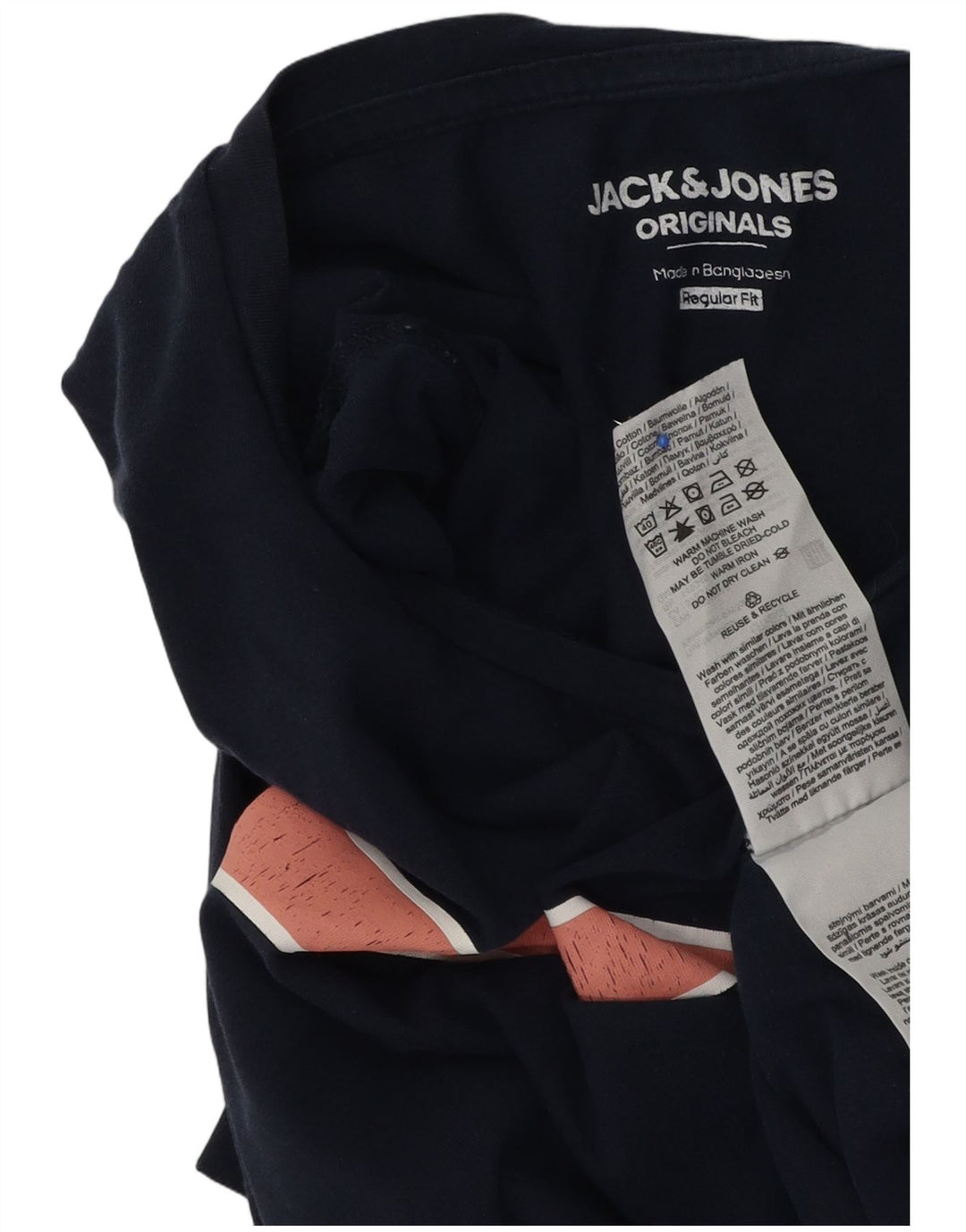 Ανδρικό γραφικό μπλουζάκι Jack & Jones Top Medium Navy Blue Colourblock