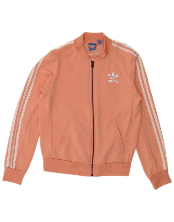 Γυναικεία αθλητική φόρμα γραφικών Adidas Top Jacket UK 8 Small Pink Polyester