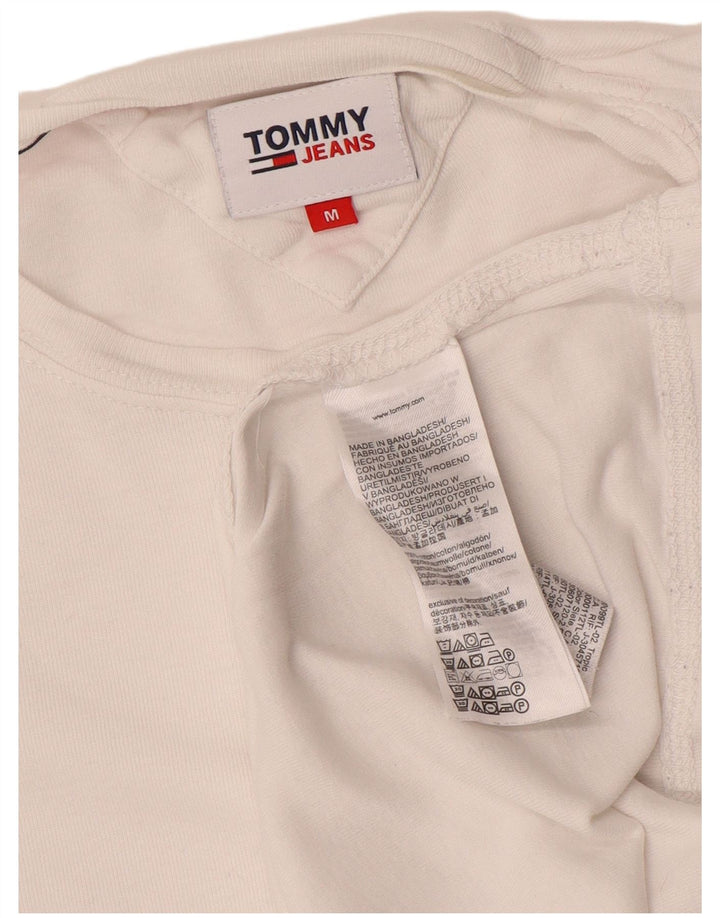 Tommy Hilfiger ανδρικό μπλουζάκι μακρυμάνικο, μεσαίο λευκό βαμβακερό