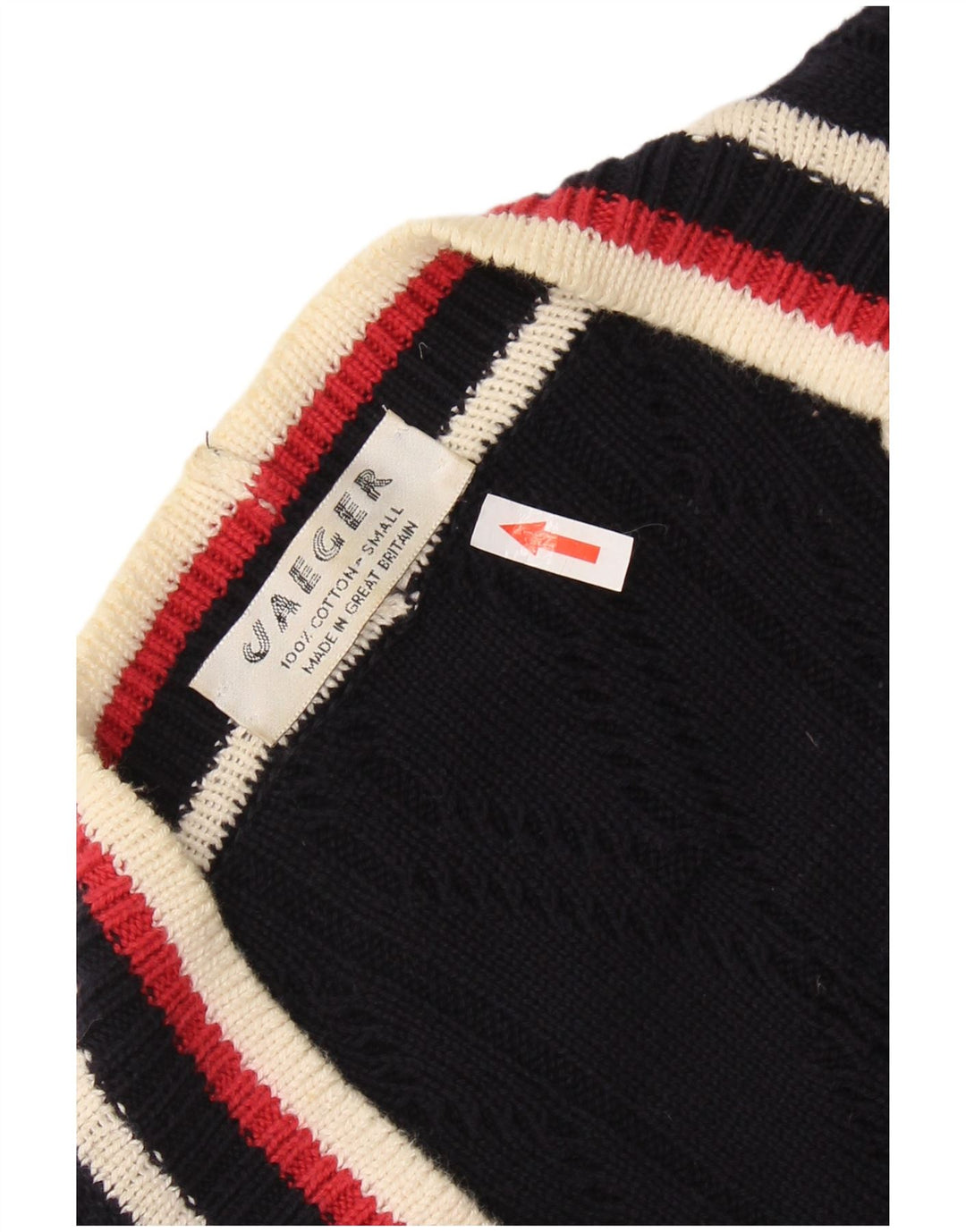 JAEGER Γυναικείο πουλόβερ με ζακέτα UK 10 Small Navy Blue Colourblock