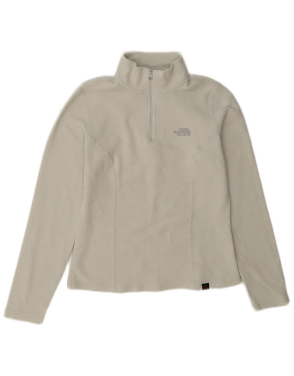 The North Face γυναικείο φερμουάρ Fleece Jumper UK 6 XS Off White Polyester