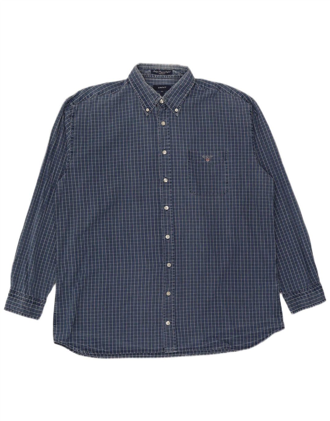 Ανδρικό πουκάμισο Gant Regular Fit 2XL Blue Check Cotton