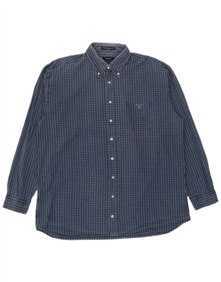 Ανδρικό πουκάμισο Gant Regular Fit 2XL Blue Check Cotton
