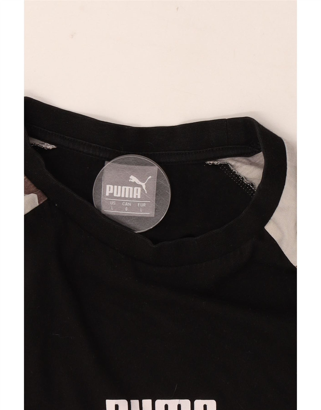 Ανδρικό γραφικό T-Shirt Puma Top Large Μαύρο Καμουφλάζ