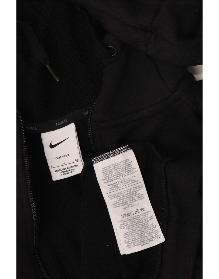 Ανδρικό πουλόβερ Nike με φερμουάρ Dri Fit με κουκούλα από μικρό μαύρο πολυεστέρα