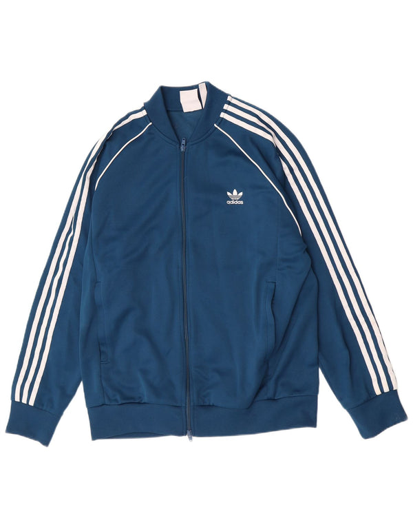 Ανδρική ρετρό αθλητική φόρμα Adidas Top Jacket XL Blue Polyester Sports