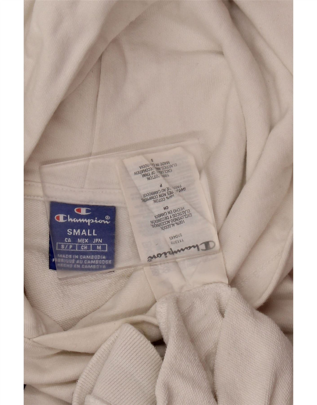 CHAMPION Γυναικεία Crop Graphic με κουκούλα με κουκούλα UK 10 Small White