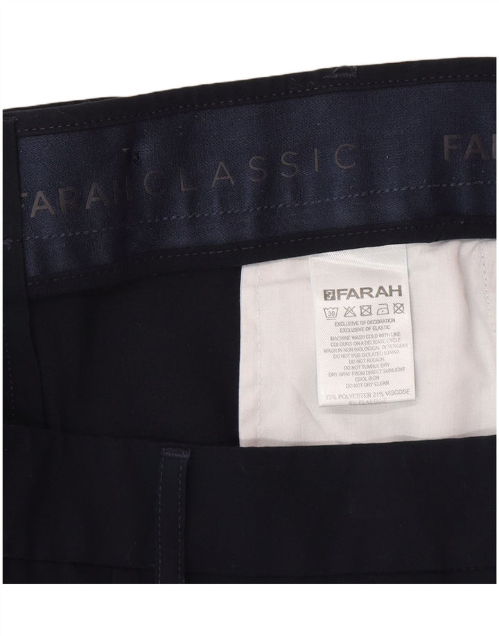 Farah Ανδρικό ίσιο casual παντελόνι W34 L29 Navy Blue Polyester