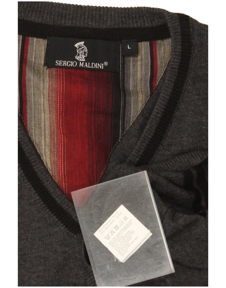 VINTAGE Ανδρικό γιλέκο Tank Top Μεγάλο Γκρι Πολυακρυλικό