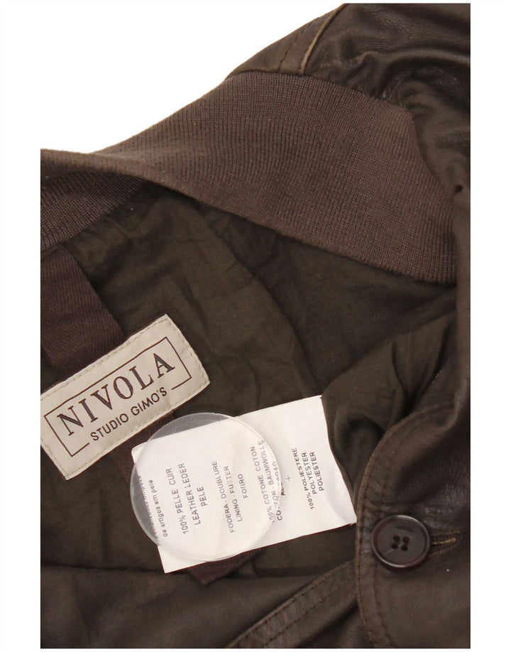 Ανδρικό δερμάτινο μπουφάν Gimo's Bomber UK 38 Medium Brown Δερμάτινο