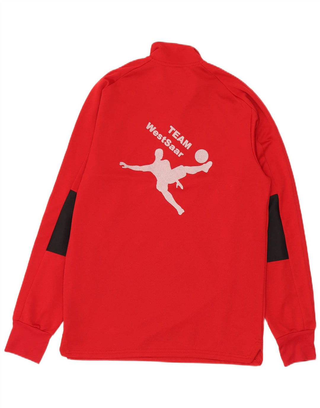 Ανδρική φόρμα αθλητικής φόρμας Adidas με γραφικό φερμουάρ με λαιμόκοψη μεσαίο κόκκινο πολυεστέρα