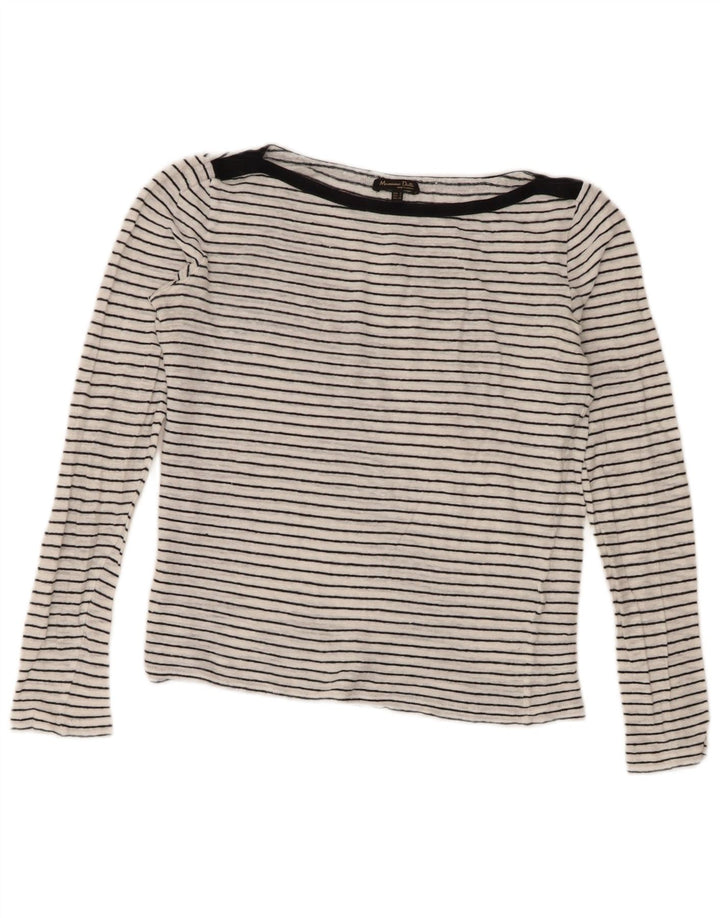 Massimo Dutti γυναικείο μακρυμάνικο UK 10 Small White Ride Nautical