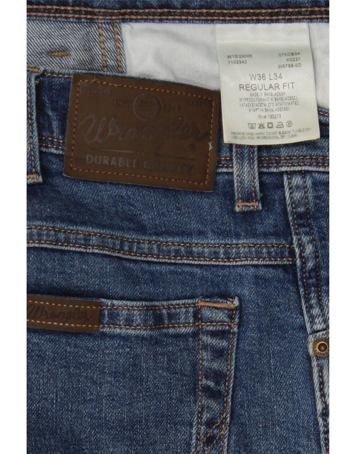 Ανδρικό τζιν WRANGLER ίσιο W36 L34 Μπλε βαμβακερό