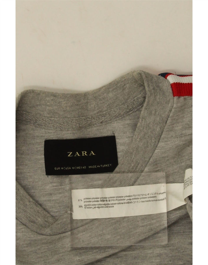Ανδρικό φούτερ Zara Jumper από μεσαίο γκρι πολυεστέρα