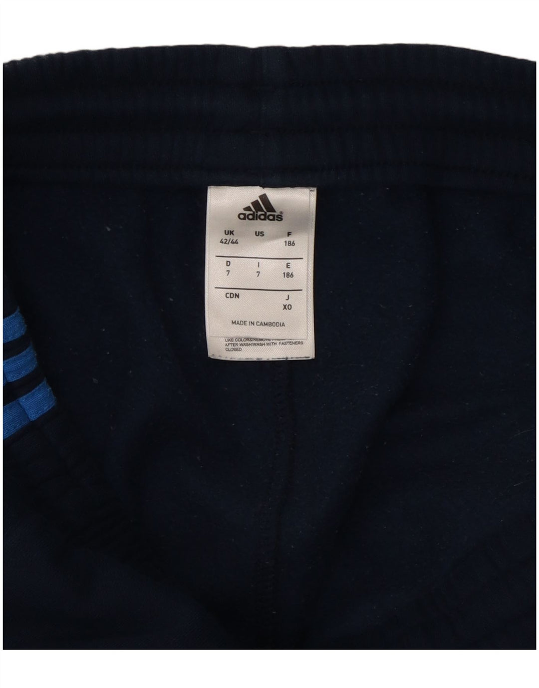 Ανδρική φόρμα ADIDAS Παντελόνι Joggers UK 42/44 Large Navy Blue από βαμβάκι