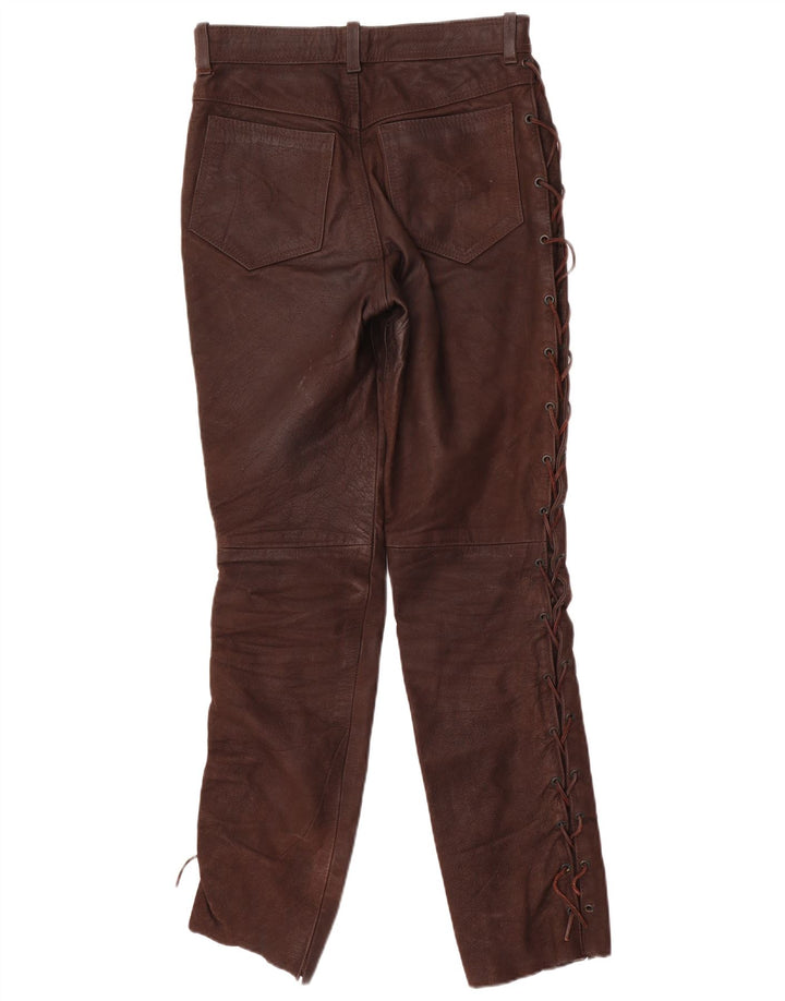 Pantera Ανδρικό Slim Suede Παντελόνι W31 L31 Καφέ Δερμάτινο
