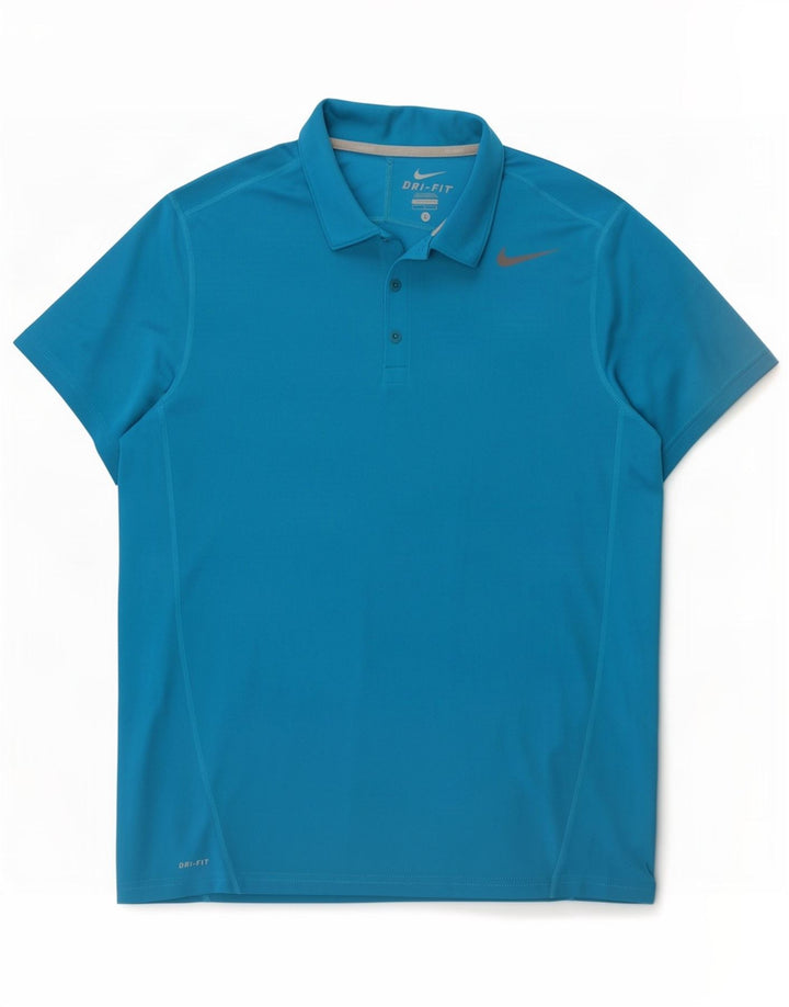 Ανδρικό μπλουζάκι Nike Dri Fit Polo με μεγάλο μπλε πολυεστέρα