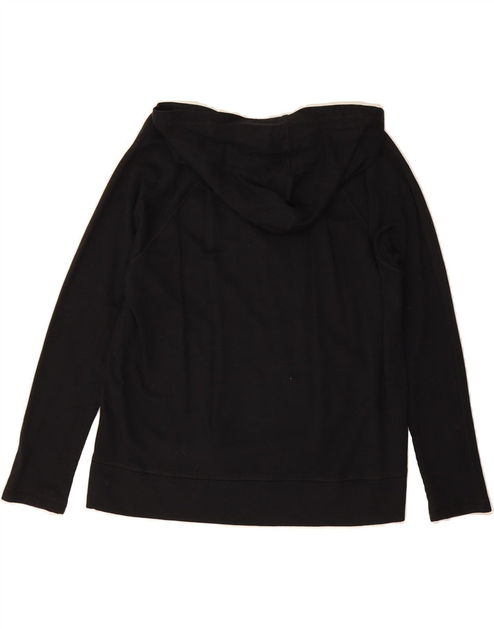 EDDIE BAUER Womens Hoodie Jumper UK 14 Medium Black Viscose Vintage Eddie Bauer and Second-Hand Eddie Bauer from Messina Hembry 