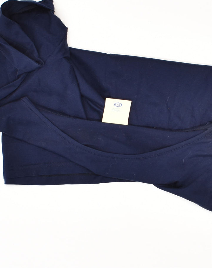 YESSICA Womens Blouse Top IT 46 Large Navy Blue Cotton | Vintage Yessica | Thrift | Second-Hand Yessica | Used Clothing | Messina Hembry 