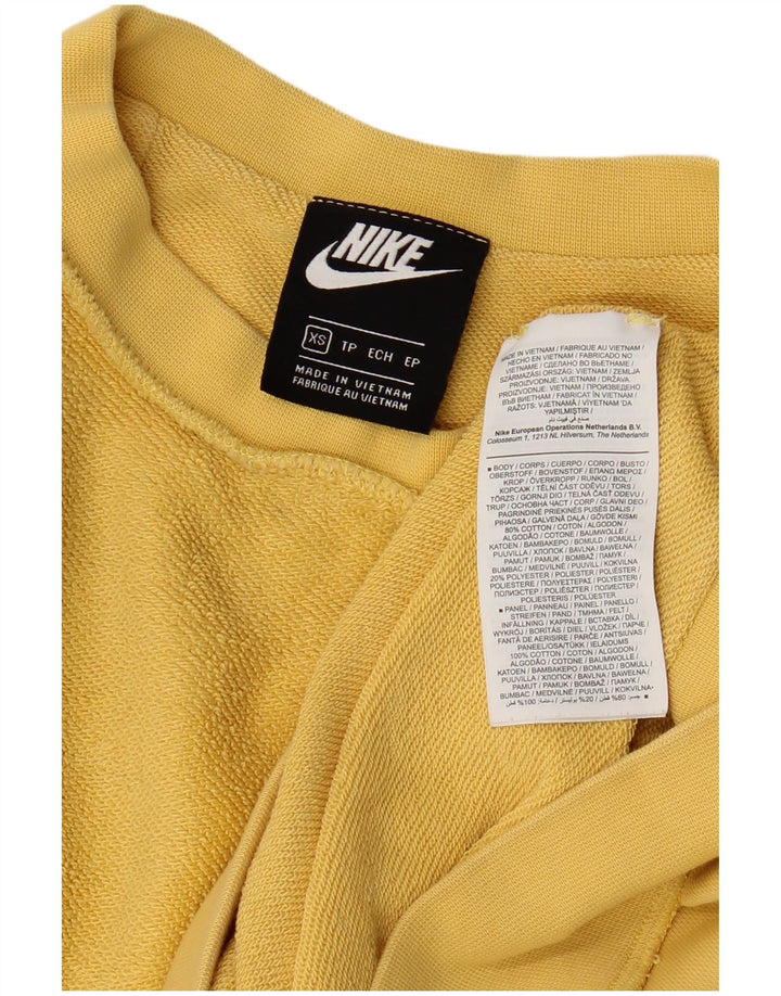 Ανδρικό φούτερ NIKE με χαλαρή εφαρμογή Jumper XS Κίτρινο βαμβακερό