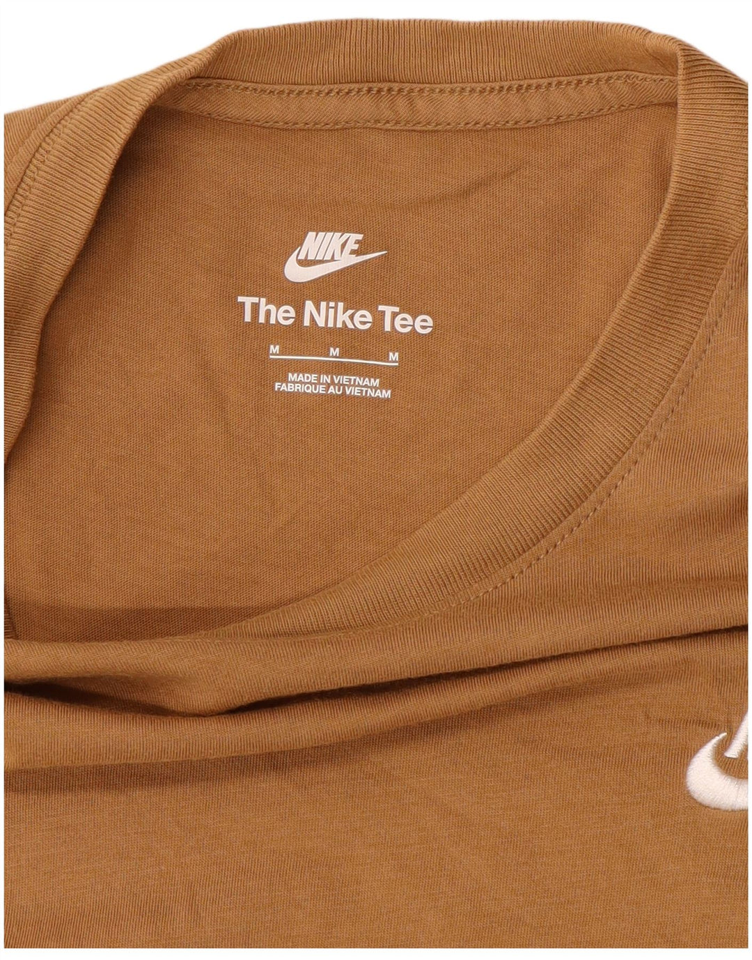 NIKE Mens T-Shirt Top Medium Brown