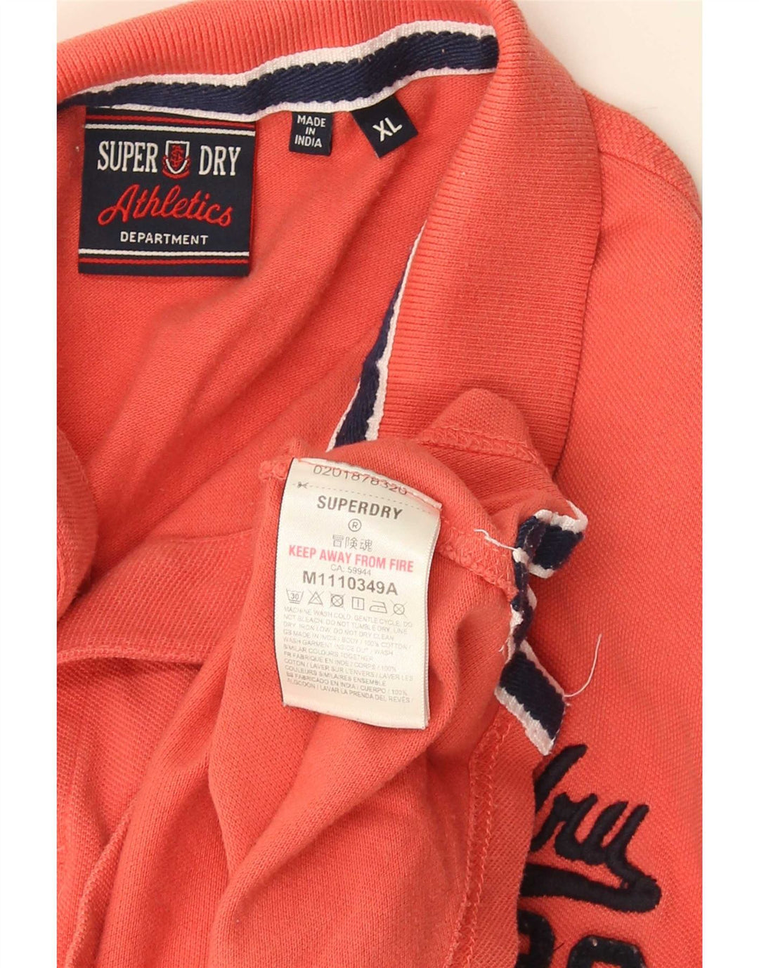 Ανδρικό μπλουζάκι πόλο Superdry XL πορτοκαλί βαμβακερό