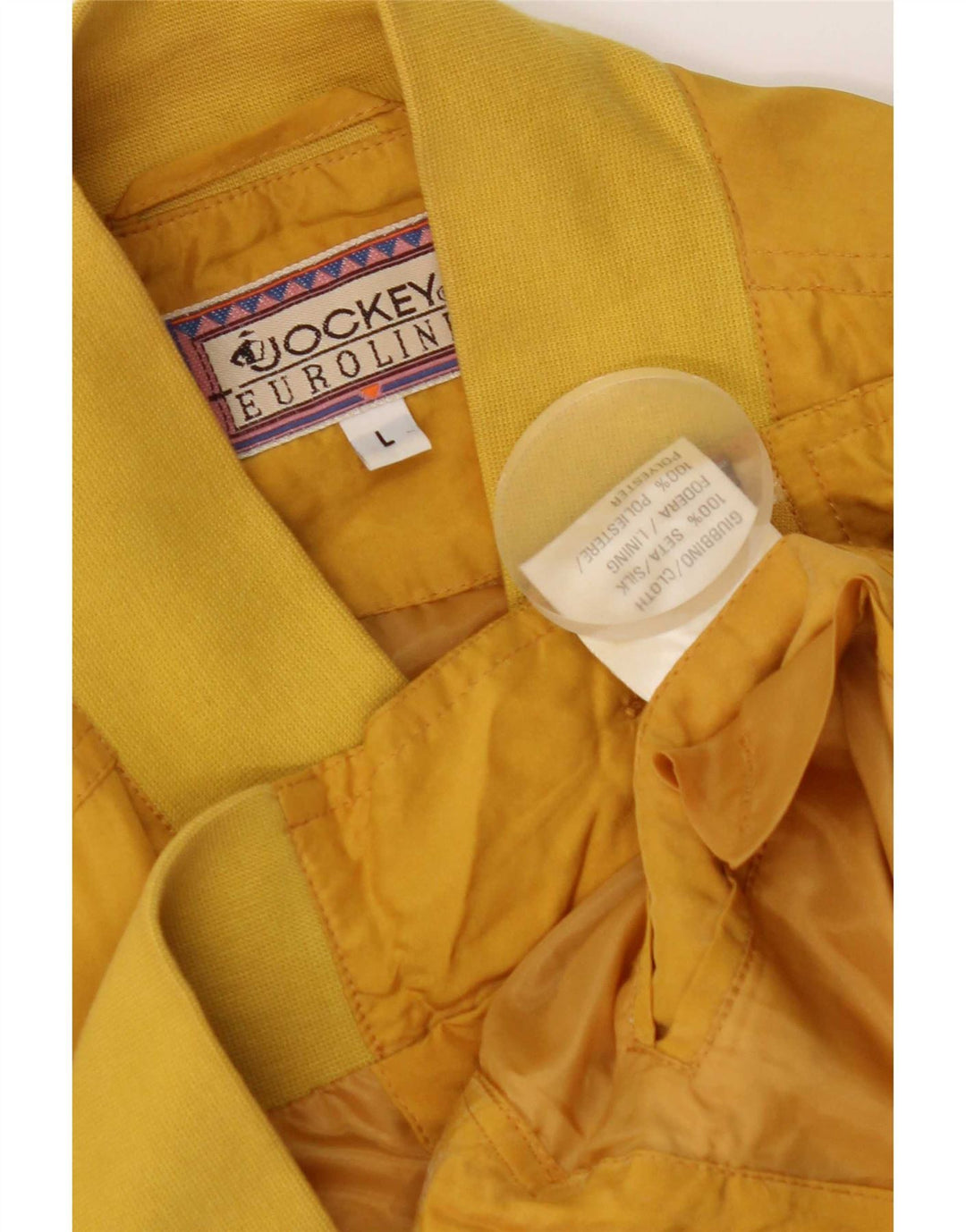 Jockey Ανδρικό Bomber Jacket UK 40 Large Yellow Silk