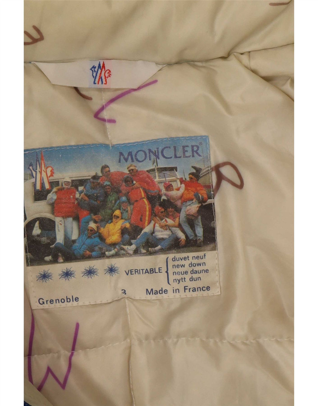 Moncler Ανδρικό μπουφάν με κουκούλα με επένδυση μεγέθους 3 Μεγάλο μπλε πολυαμίδιο