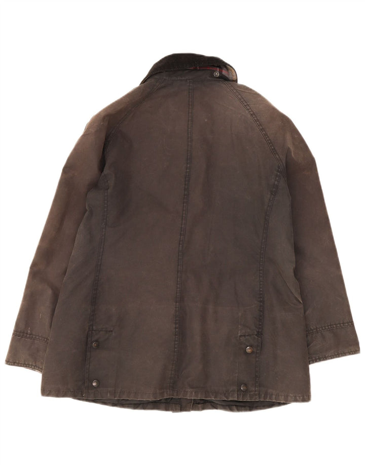Γυναικείο κερωμένο βαμβακερό μπουφάν Barbour UK 14 Large Grey