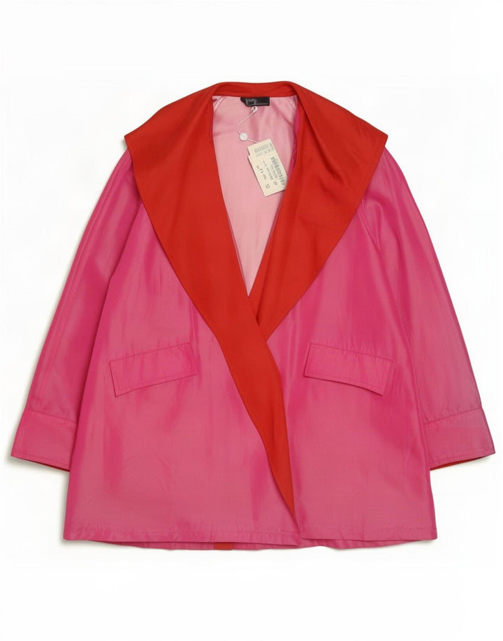 Mila Schon Γυναικείο Παλτό IT 42 Medium Pink Colourblock Acetate