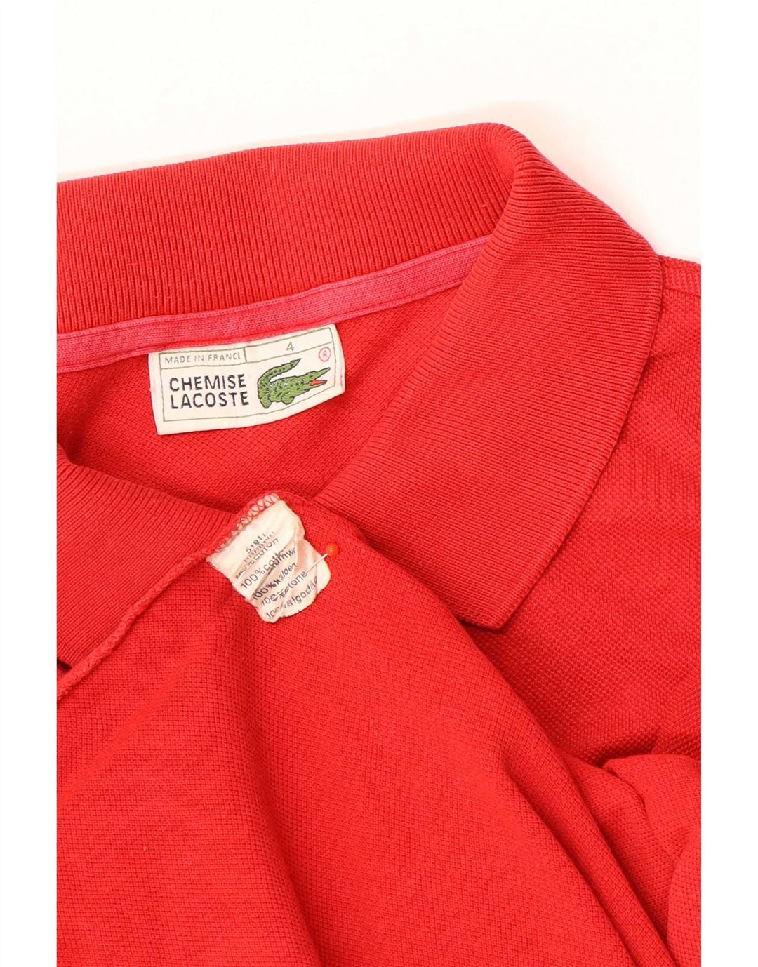 Ανδρικό πουκάμισο πόλο Lacoste Νούμερο 4 Μεσαίο κόκκινο
