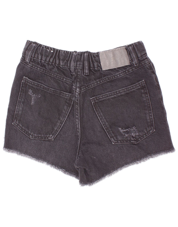 Zara Girls Distressed τζιν σορτς 11-12 ετών W24 Γκρι βαμβακερό