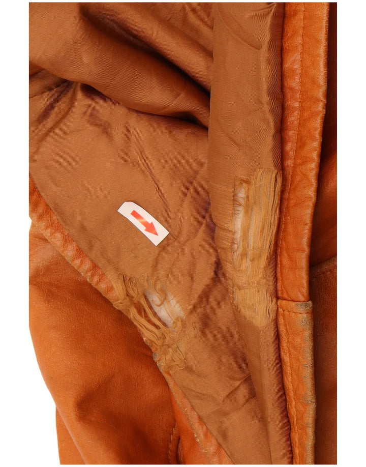 Desi Ανδρικό Δερμάτινο Μπουφάν IT 52 XL Καφέ Δερμάτινο