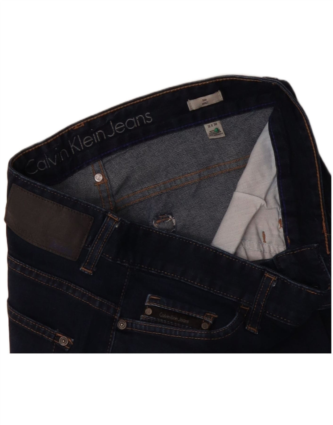 Ανδρικό τζιν ίσιο CALVIN KLEIN W31 L27 Βαμβακερό Navy Blue