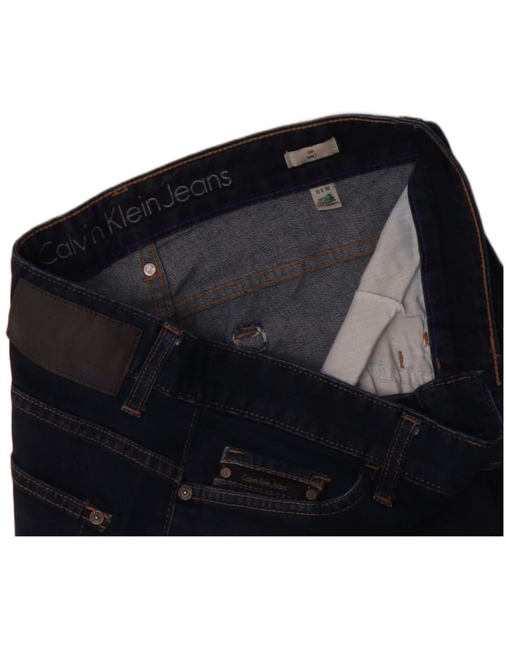 Ανδρικό τζιν ίσιο CALVIN KLEIN W31 L27 Βαμβακερό Navy Blue