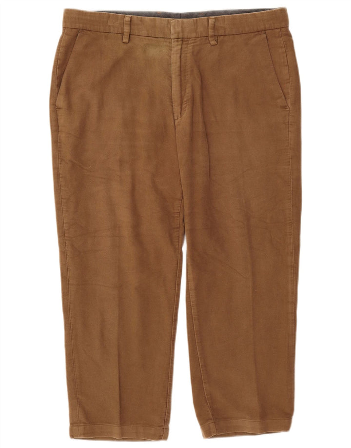 Marks & Spencer Ανδρικό κανονικό παντελόνι Capri W36 L23 Μπεζ βαμβακερό