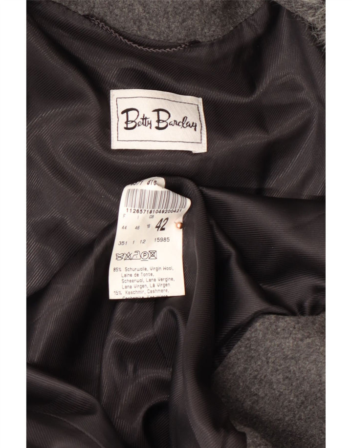BETTY BARCLAY Γυναικείο Παλτό UK 16 Large Grey New Wool