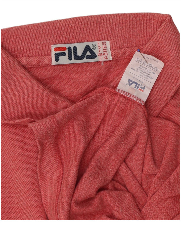 Ανδρικό πουκάμισο πόλο Fila IT 50 Βαμβακερό μεσαίο κόκκινο